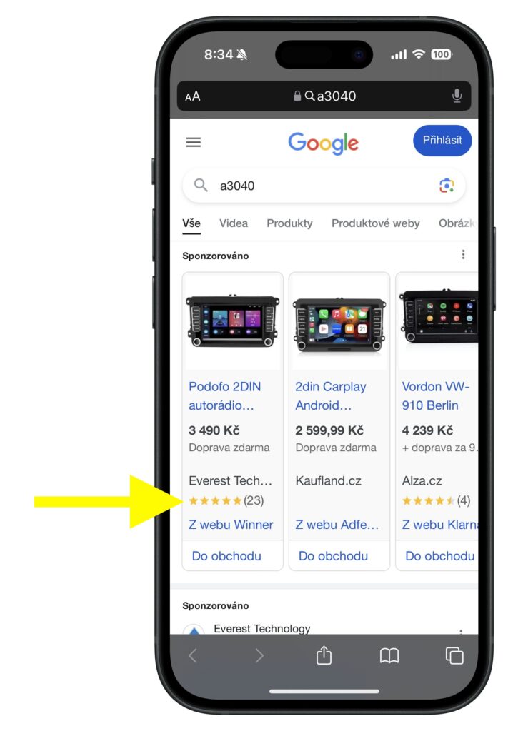 Zobrazení Google recenzí v Google SERP