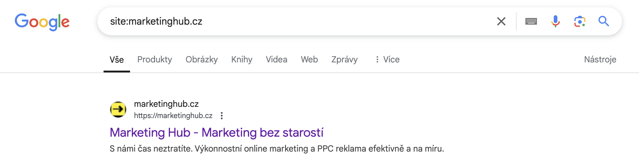 Vyhledávací operátor "site:"