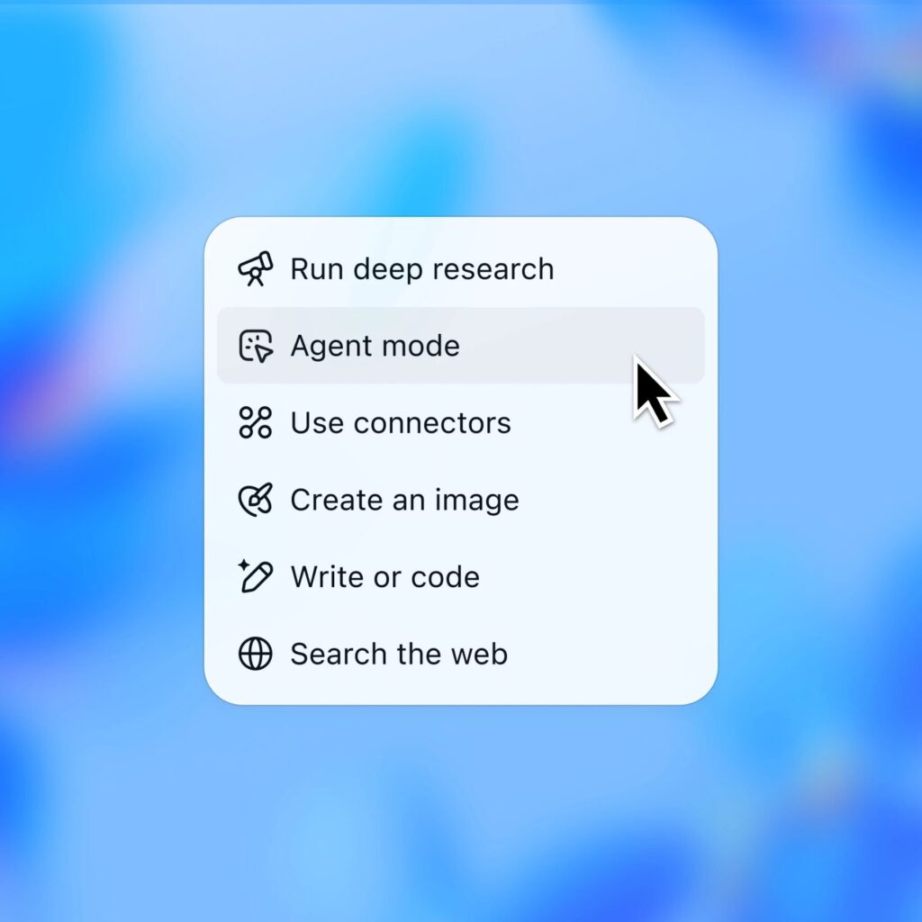 Ukázka ChatGPT Agent Mode
